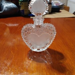 Glass perfume bottle heart shape
